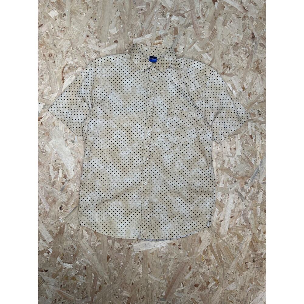 Costa Brava Men’s Short Sleeve Vintage PolkaDot Button Down Shirt Sz XL